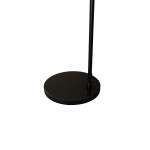 Leisuremod Arco Mid-Century Modern Arched Floor Lamp 75.6" Black Base, Black