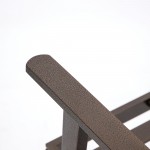LeisureMod Walbrooke Modern Brown Patio Arm Chair, Set of 2, Charcoal