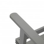 LeisureMod Walbrooke Modern Grey Patio Arm Chair, Set of 2, Red