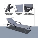 LeisureMod Marlin Lounge Chair With Armrests in Black Frame, Set of 2, Dark Grey