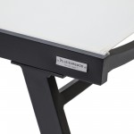 LeisureMod Marlin Lounge Chair With Armrests in Black Frame, Set of 2, White