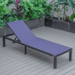 LeisureMod Marlin Outdoor Lounge Chair Set of 2 with Fire Pit, MLBLCF21-77NBU2