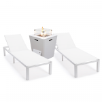 LeisureMod Marlin Outdoor Lounge Chair Set of 2 with Fire Pit, MLWCF21-77W2