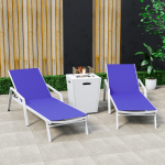 LeisureMod Marlin Outdoor Lounge Chair Set of 2 with Fire Pit, MLAWCF21-77NBU2