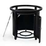 LeisureMod Walbrooke Black Patio Round Tank Holder, Black