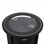 LeisureMod Walbrooke Black Patio Round Tank Holder, Black