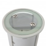 LeisureMod Walbrooke White Patio Round Tank Holder, White