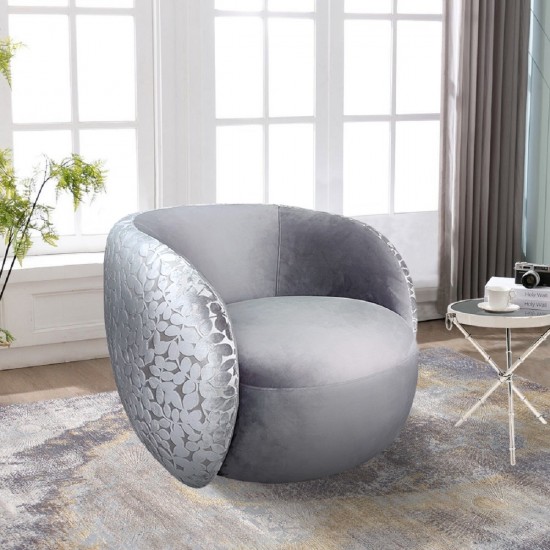 Pasargad Home Allure Collection Modern Indoor Swivel Armchair