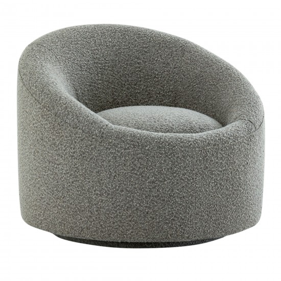 Pasargad Home Sienna Collection Modern Swivel Chair, Grey