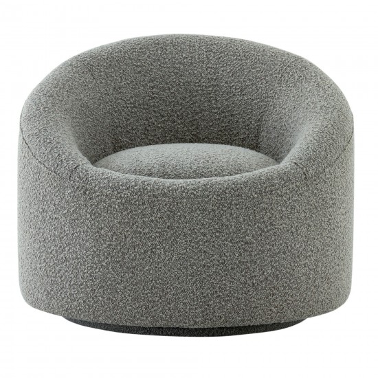 Pasargad Home Sienna Collection Modern Swivel Chair, Grey