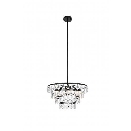 Ella 20 inch pendant in black