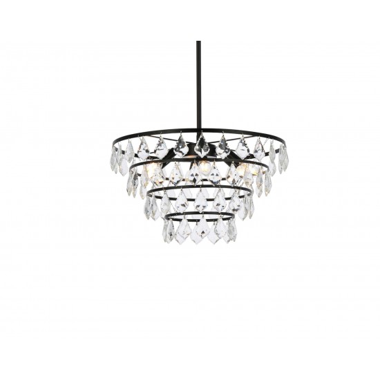 Ella 20 inch pendant in black