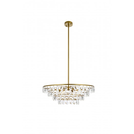 Ella 28 inch pendant in brass