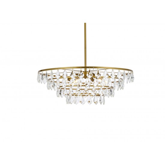 Ella 28 inch pendant in brass