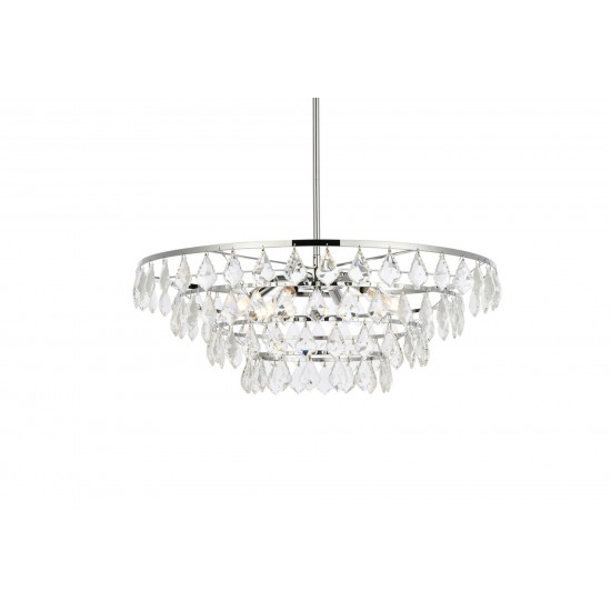 Ella 28 inch pendant in chrome