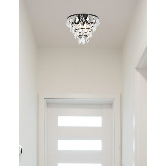 Ella 12 inch flush mount in black