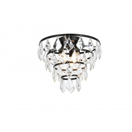 Ella 12 inch flush mount in black