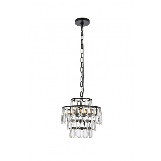 Mila 12 inch pendant in black