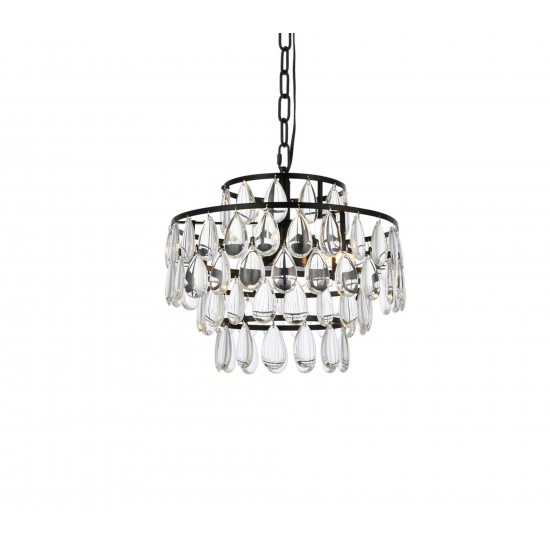 Mila 14 inch pendant in black