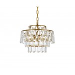 Mila 14 inch pendant in brass