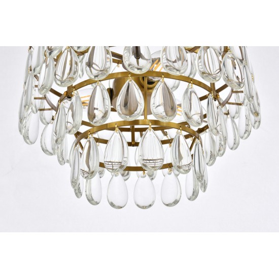 Mila 14 inch pendant in brass