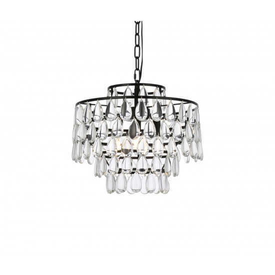 Mila 16 inch pendant in black