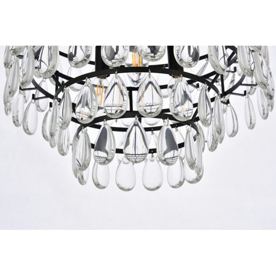 Mila 16 inch pendant in black