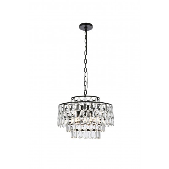 Mila 18 inch pendant in black