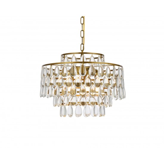 Mila 18 inch pendant in brass