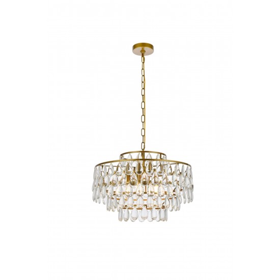 Mila 20 inch pendant in brass