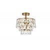 Mila 12 inch flush mount in brass