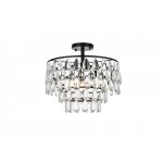 Mila 16 inch flush mount in black