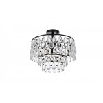 Mila 16 inch flush mount in black