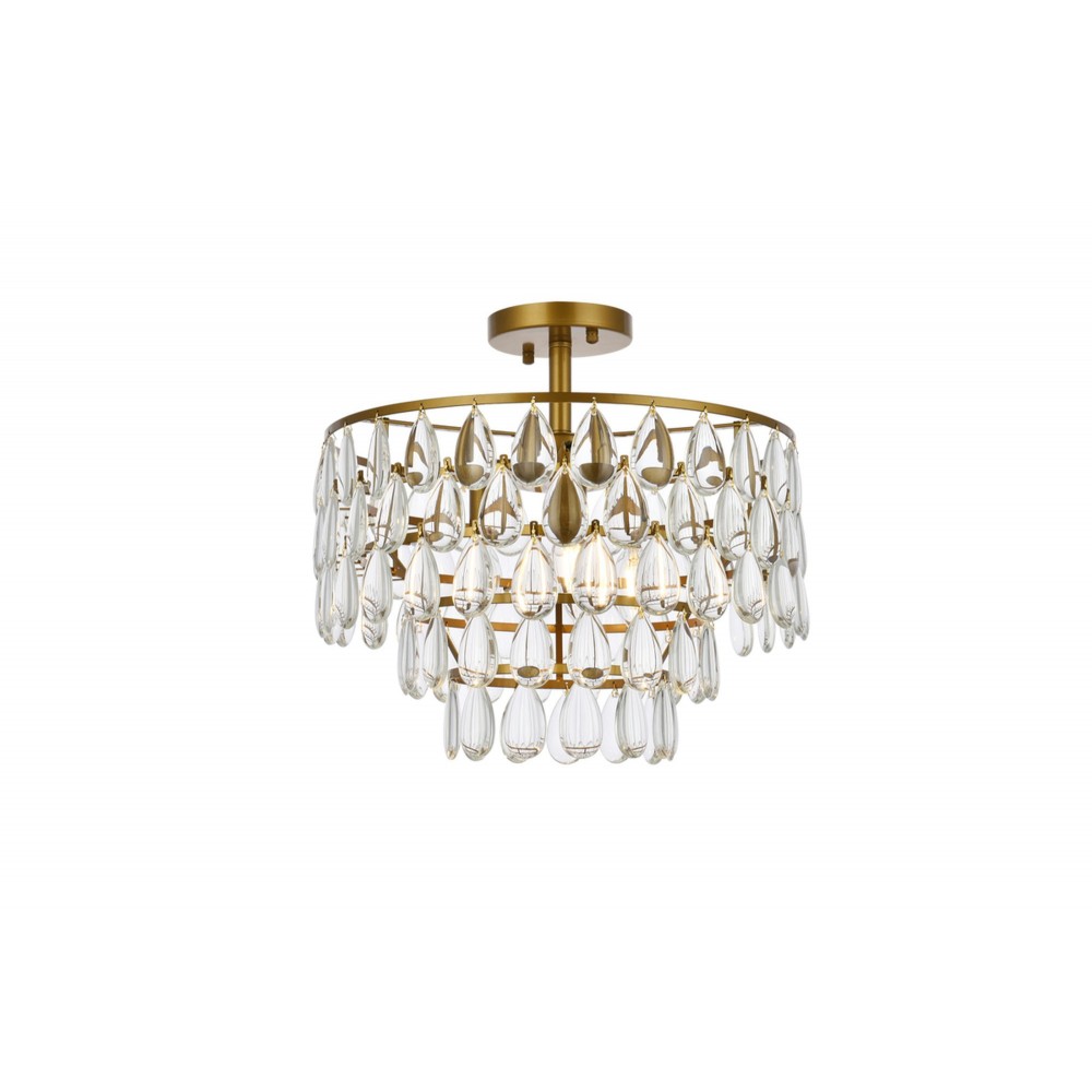 Mila 16 inch flush mount in brass Mila 16 inch flush mount in brass