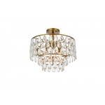 Mila 16 inch flush mount in brass