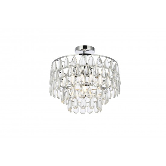 Mila 16 inch flush mount in chrome