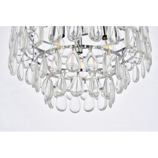 Mila 16 inch flush mount in chrome