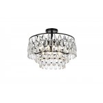 Mila 18 inch flush mount in black