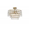 Mila 18 inch flush mount in brass