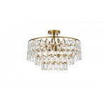 Mila 20 inch flush mount in brass