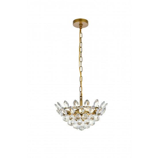 Emilia 14 inch pendant in brass