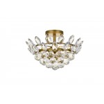 Emilia 14 inch flush mount in brass