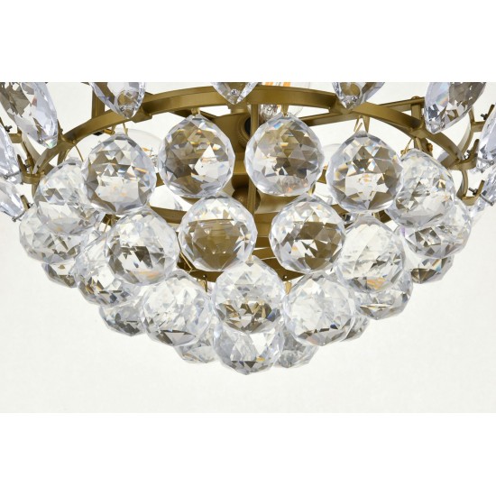 Emilia 14 inch flush mount in brass