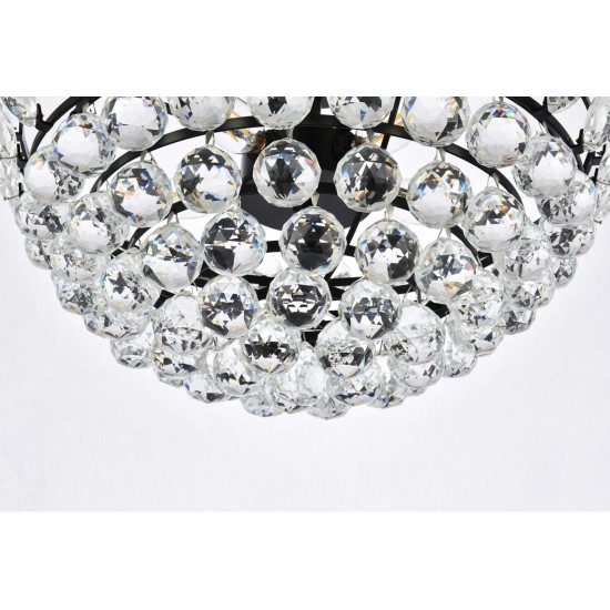 Emilia 18 inch flush mount in black