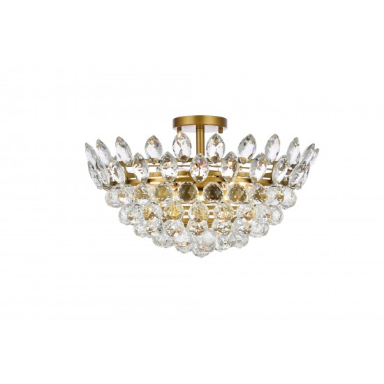 Emilia 20 inch flush mount in brass