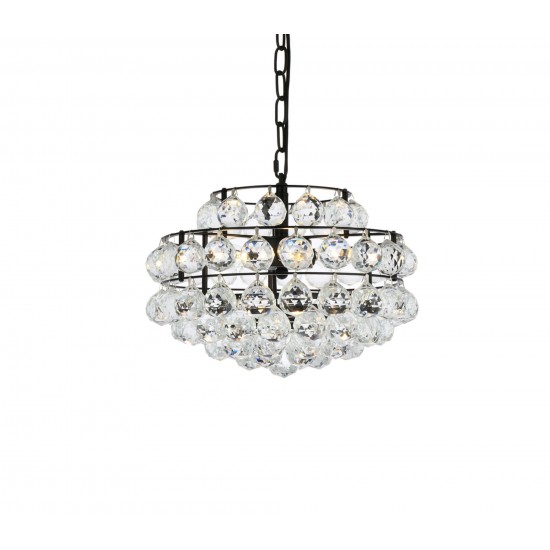 Savannah 14 inch pendant in black