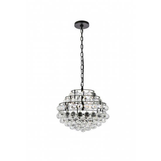 Savannah 16 inch pendant in black