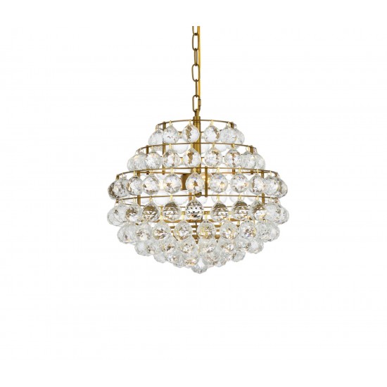 Savannah 16 inch pendant in brass