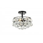 Savannah 12 inch flush mount in black