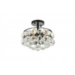 Savannah 12 inch flush mount in black